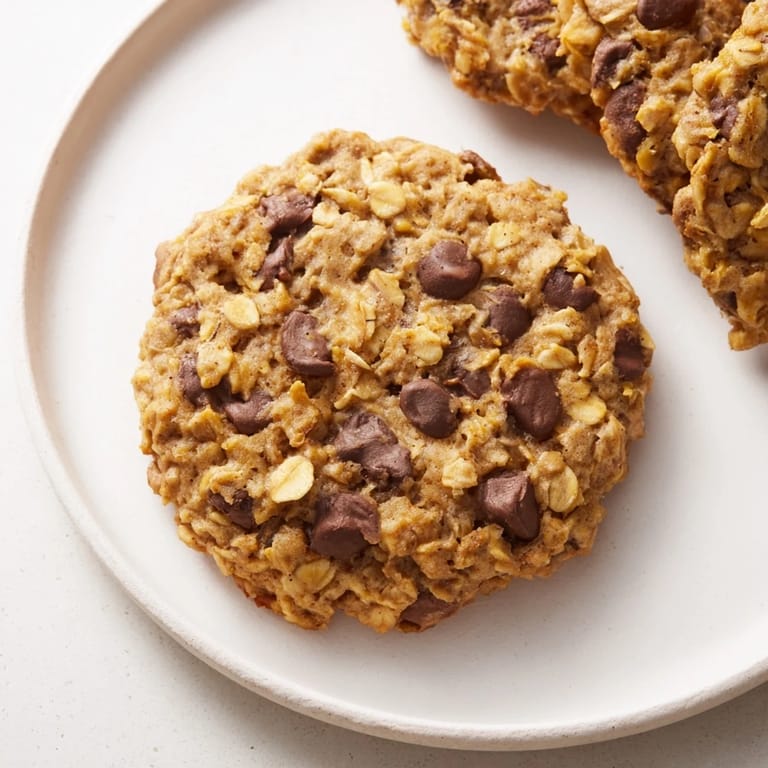 Freshly-baked oat-banana chocolate chip cookies: imagine soft edges and sweet, melty chocolate chips throughout.