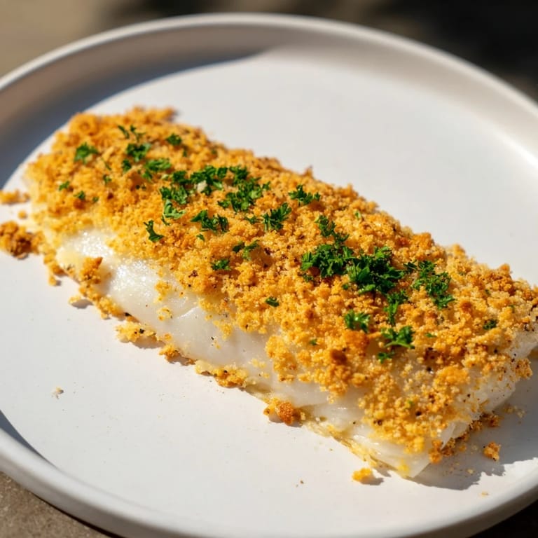 Flaky, tender cod fillets topped with a buttery Ritz cracker crust: a comforting Baked Cod dish.