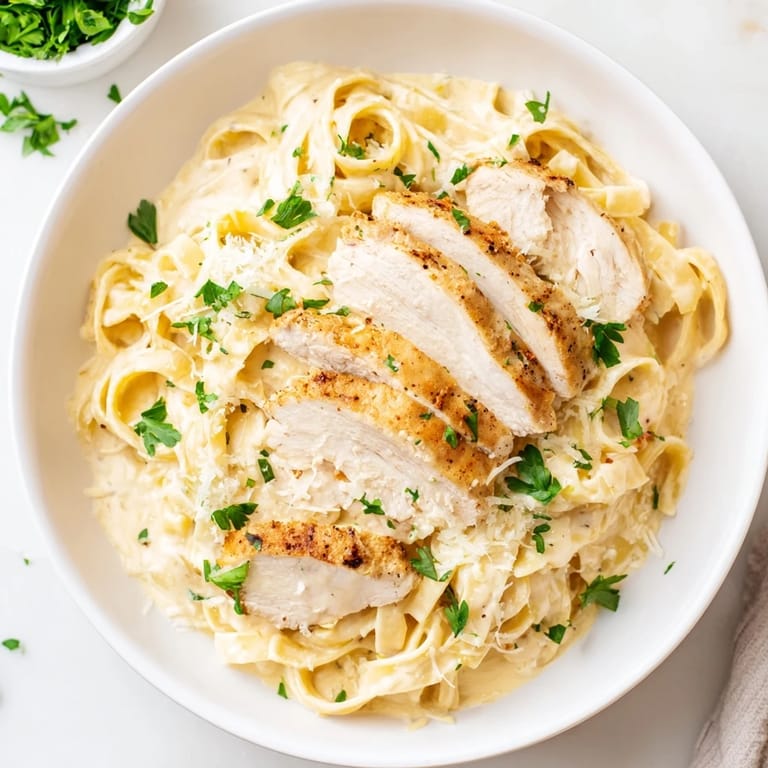 Imagine the rich Velveeta sauce over perfectly cooked fettuccine with the spicy Cajun Chicken Alfredo.