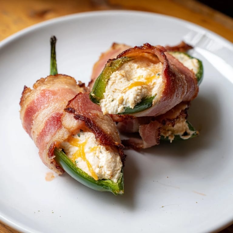 Golden, bubbly Express Holiday Jalapeño Poppers with bacon; a perfect bite-sized appetizer for the holidays.