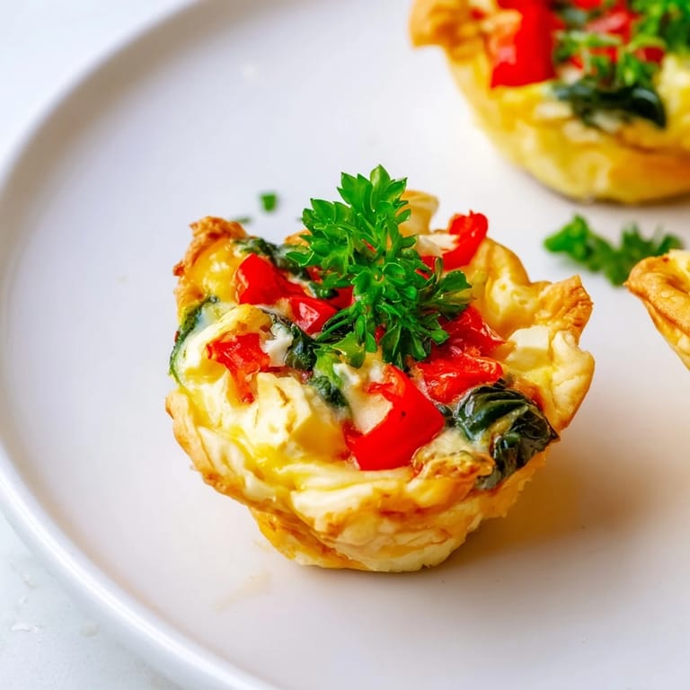 Warm, creamy interior of Easy Festive Mini Quiche Cups, perfect party bites with flaky crusts.