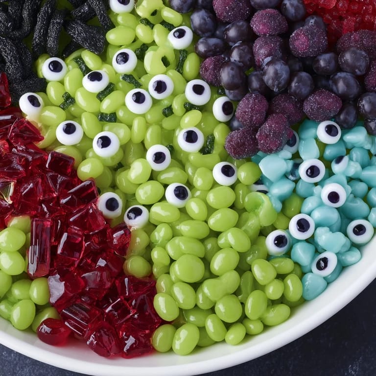 This festive Poison Apple Candy Platter offers a delightful assortment of apple sweets, perfect party treats.