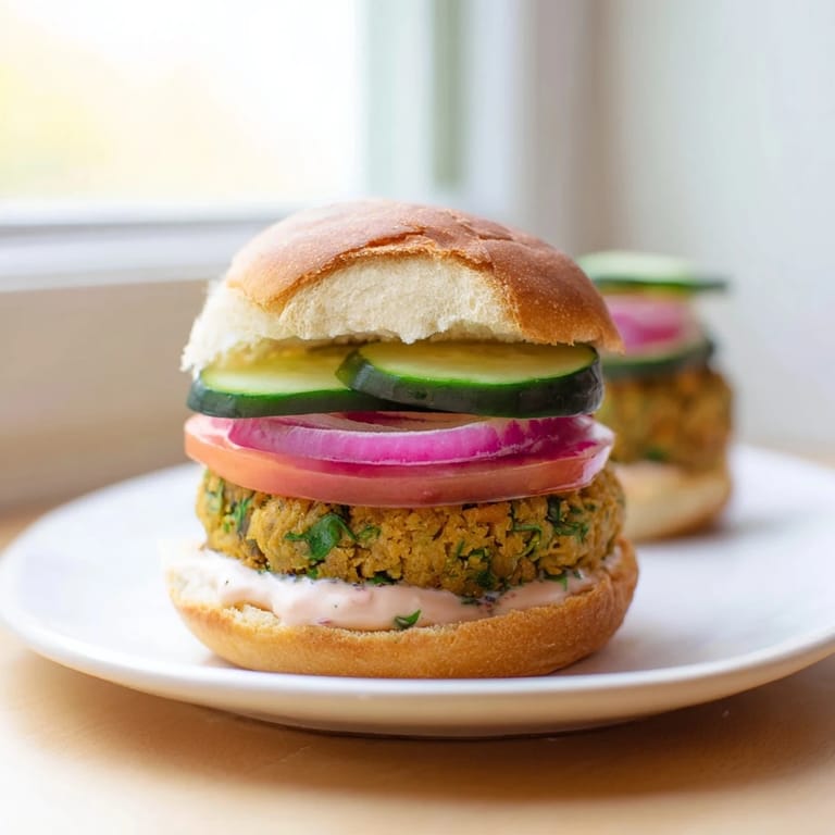 Healthy, vegetarian Baked Falafel Sliders showcasing perfectly spiced chickpea patties, ready to be devoured.