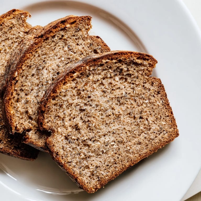 Golden brown slices of homemade Latvian Rupjmaize bread, ready for butter or a tasty sandwich.