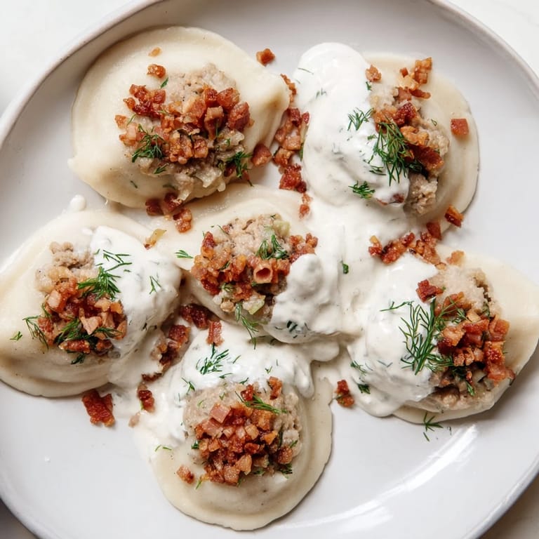 The rich aroma of Lithuanian Cepelinai fills the air as they simmer in boiling water with a meat filling.