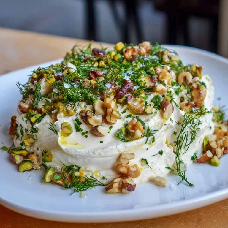 Honey drizzled over this vibrant flavored butter board charcuterie with crunchy nuts and fresh herbs creates a delightful appetizer.