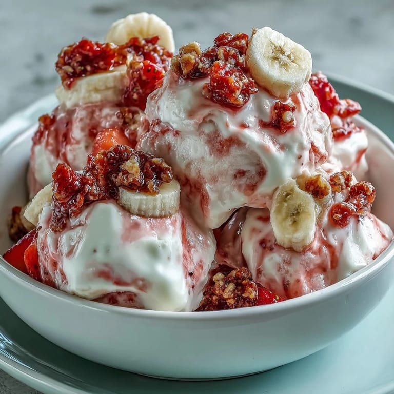 A marble-swirl texture highlights the Greek yogurt and honey ingredients.