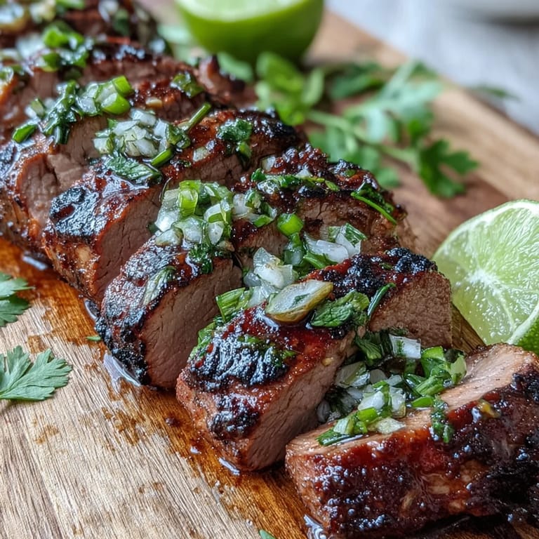 Golden brown jerk spiced pork tenderloin with a vibrant red crust resting on a foil-lined baking sheet.