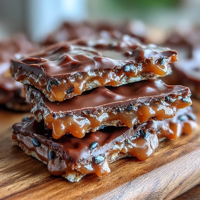 Broken shards of Black Sesame Brittle showing airy texture, perfect for snacking or gifting.